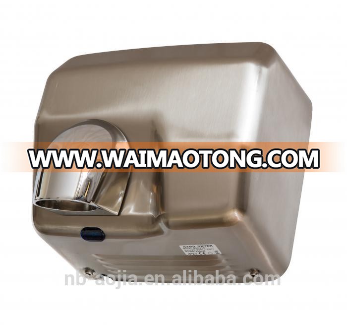 brushed stainless steel 2500W electric automatic hand dryer